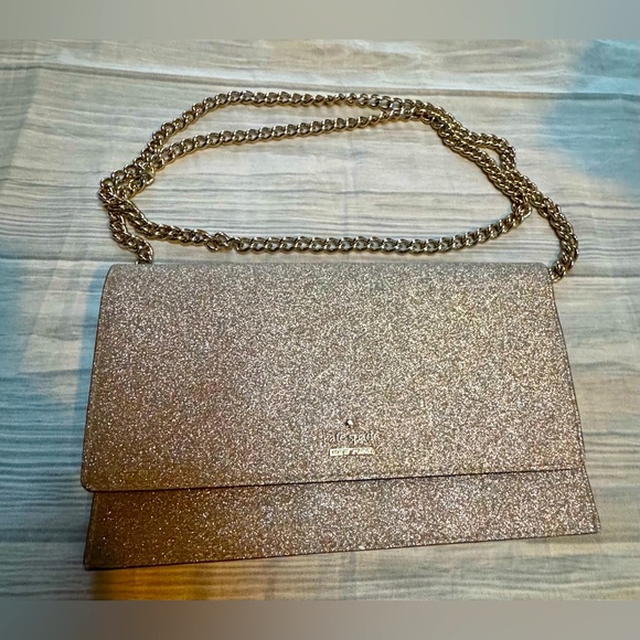 Kate Spade Pink Silver Glitter Women's Crossbody & Card Case - Like New - Picture 11 of 11
